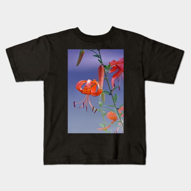 Lily with Blue Kids T-Shirt by EileenMcVey